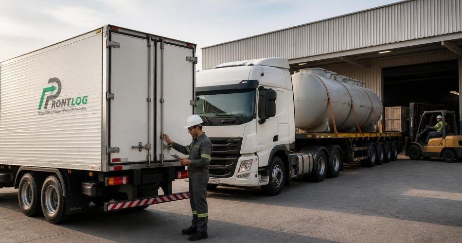 Transporte rodoviário de cargas para empresas: dedicado, industrial, pesado e químico
