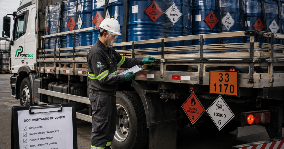 A Prontlog é especialista no transporte rodoviário de produtos químicos