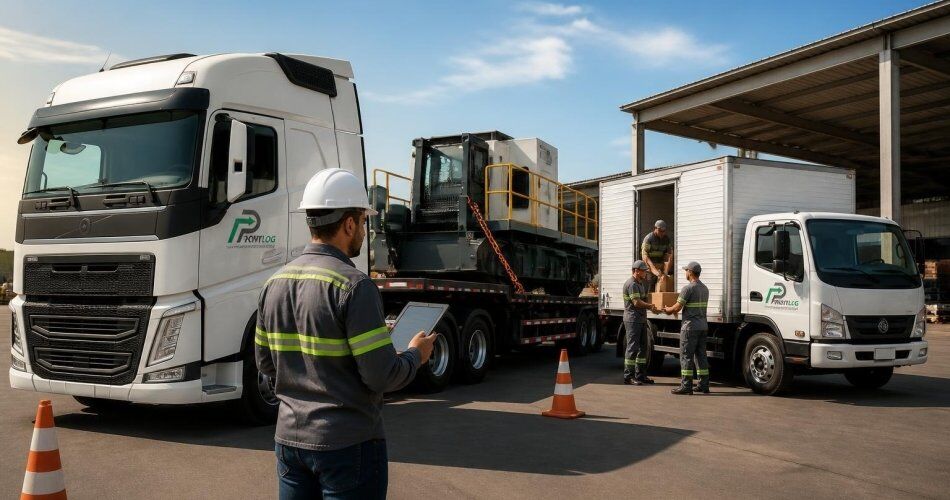 Transporte rodoviário de cargas para empresas: dedicado, industriais e especiais
